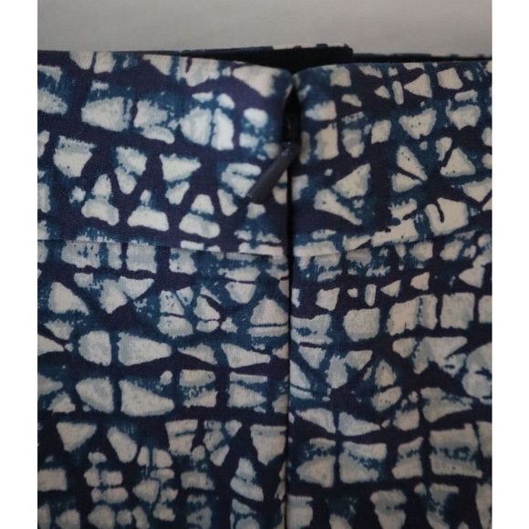 Tory Burch 11152205 Women's Sz L Blue Tribal Print Ponte Ankle Pants $250 - Picture 12 of 13